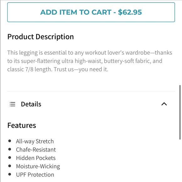 ✨2/$75 ✨ Fabletics Ultra High-Waisted PureLuxe Essential 7/8 legging - Picture 4 of 5